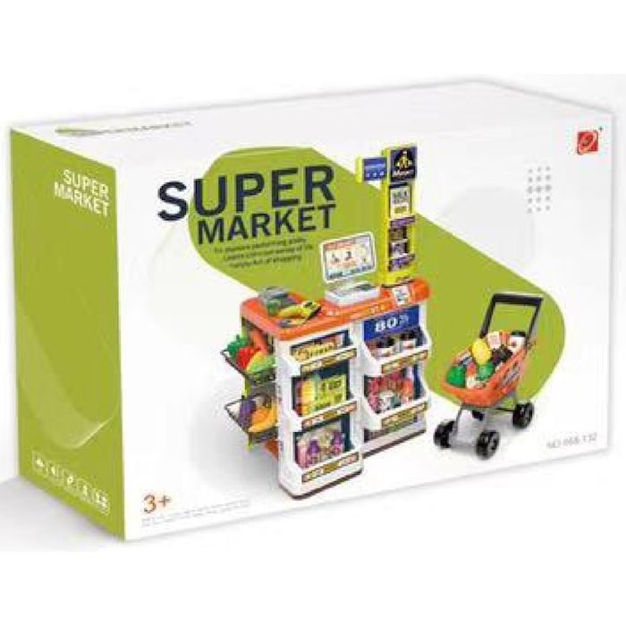 Комплект за игра Mappy Supermarket, Височина 82 см, 60 части
