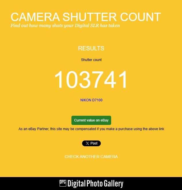 Nikon D7100 - BODY - DSLR - 103.000 de cadre