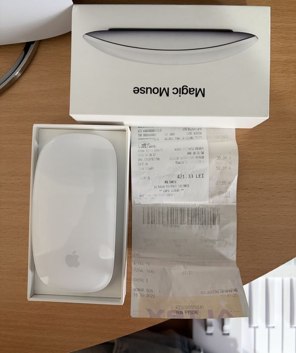 Apple Magic Mouse 2 (Model A1657) – Ca nou, Garanție până în Octombrie 2026