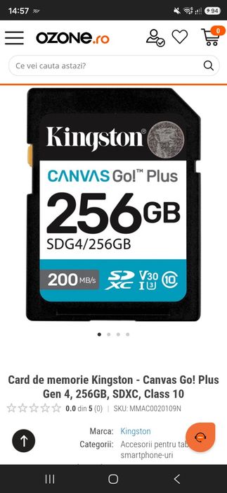 Card memorie Kingston Canvas Go Plus