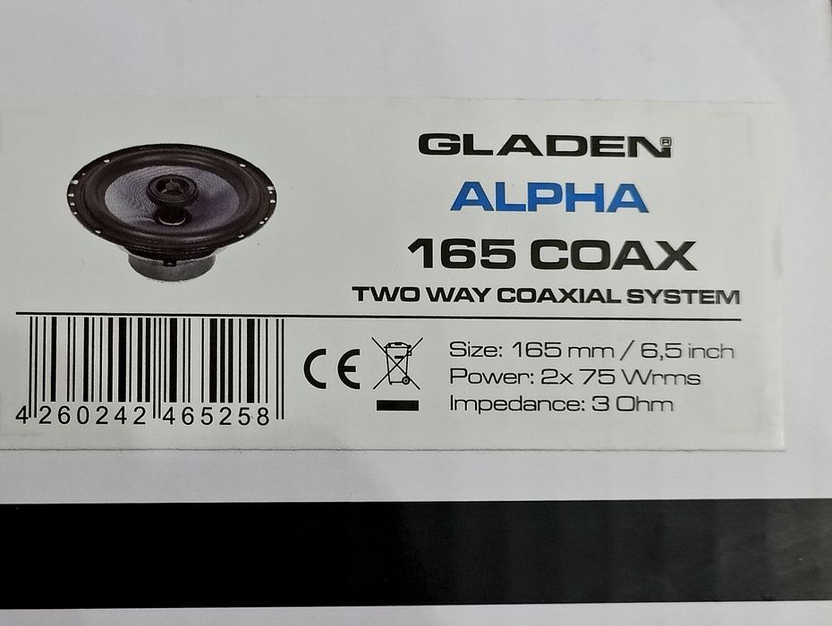 Високоговорители 2 броя/чифт/ Gladen Alpha 165 C 16cm 2-way