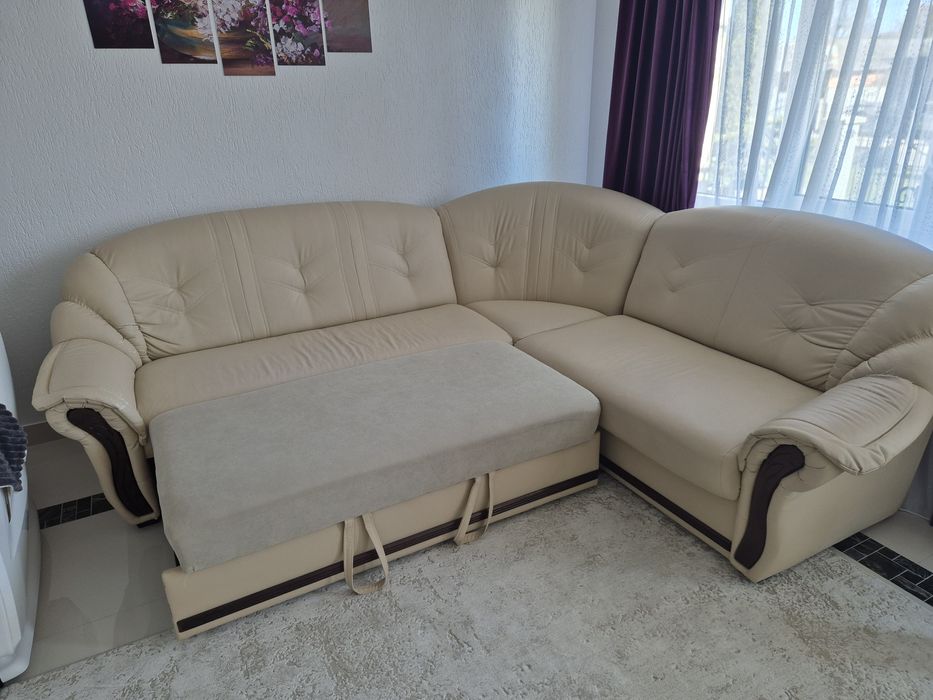 Canapea extensibila crem 230x270