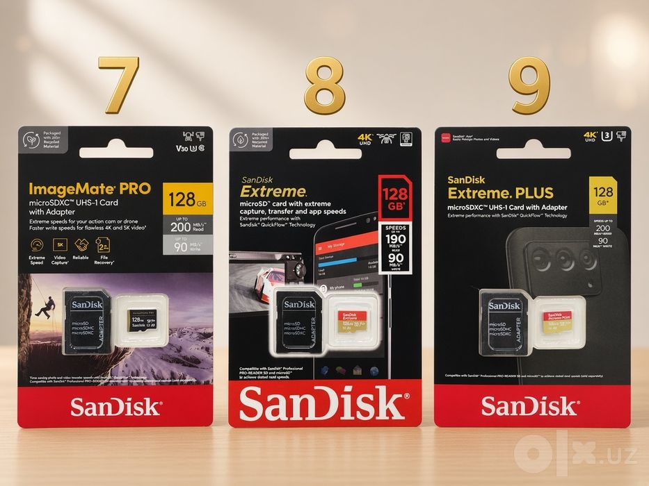 SanDisk Extreme Micro sd Imagemate PRO 4K, U3, V30, A2  250 - 170 MB/s