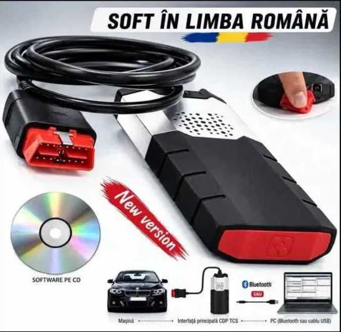 Diagnoza Tester Auto Multimarca DS150 in Limba Romana cu Suport de Instalare