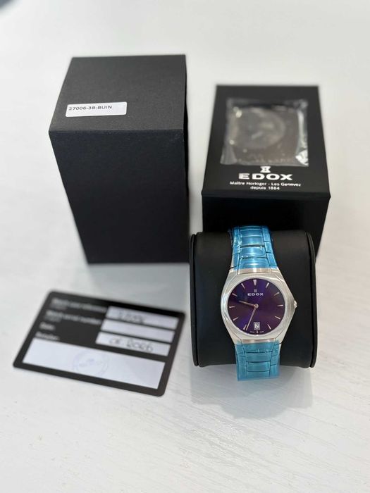 Edox Les Bémonts Ultra Slim Quartz 27006-3B-BUIN - Swiss Made