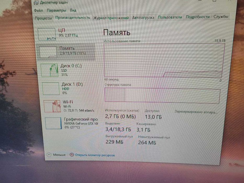 Компьютер игровой б.у.  1080 ti