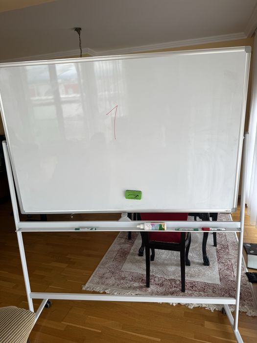 Whiteboard mobil rotativ 100x150