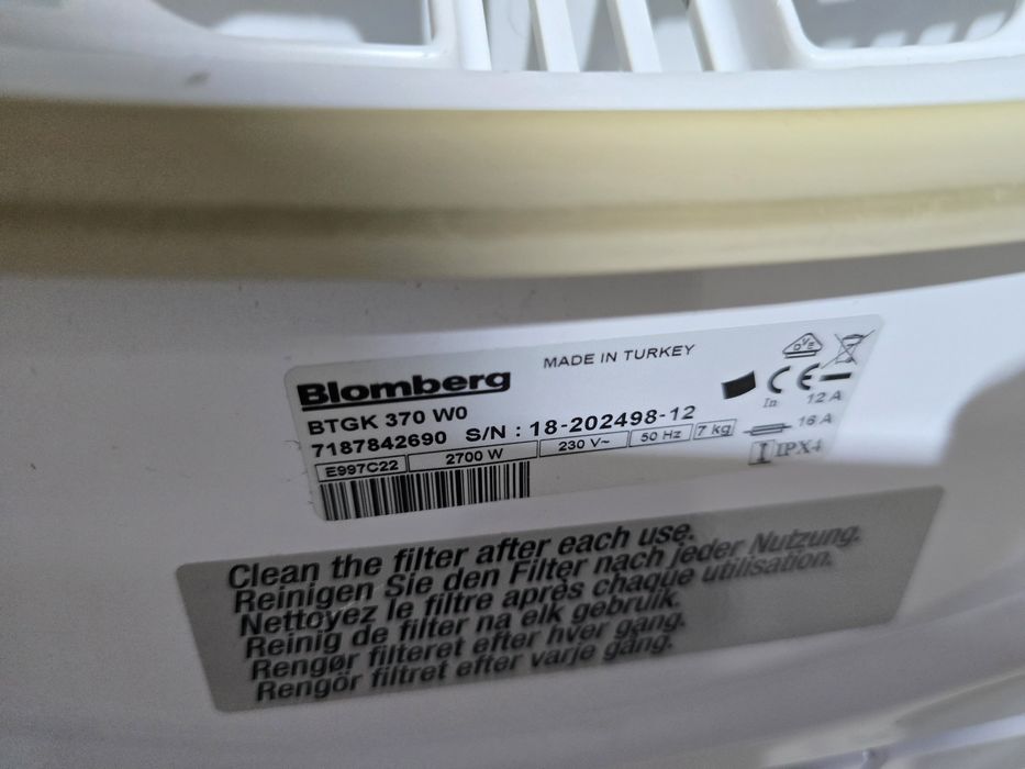 Кондензационна сушилня Bloomberg 7 кг