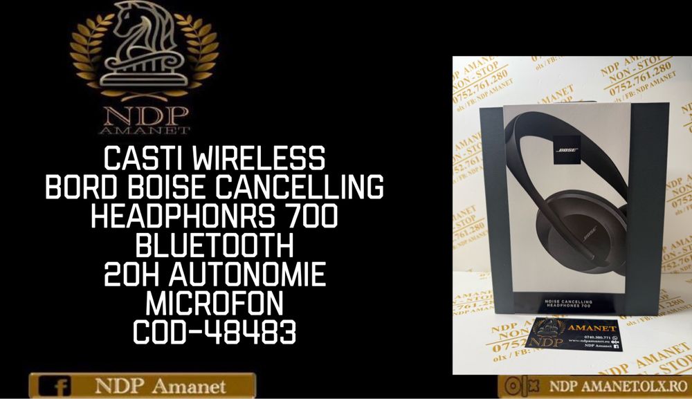 NDP Amanet Braila Caști Wireless Bose Noise Cancelling (48483