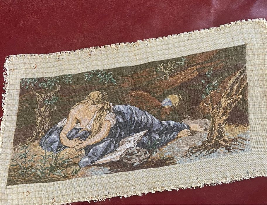 Goblen tablou fata cu carte