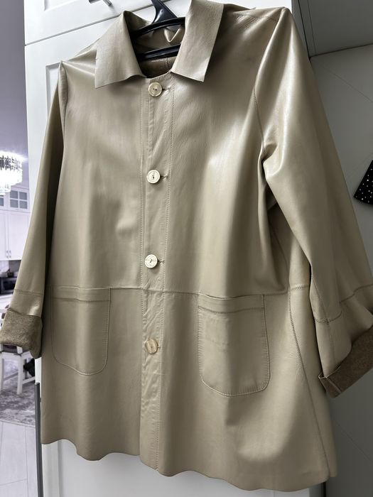 кожанное полупальто