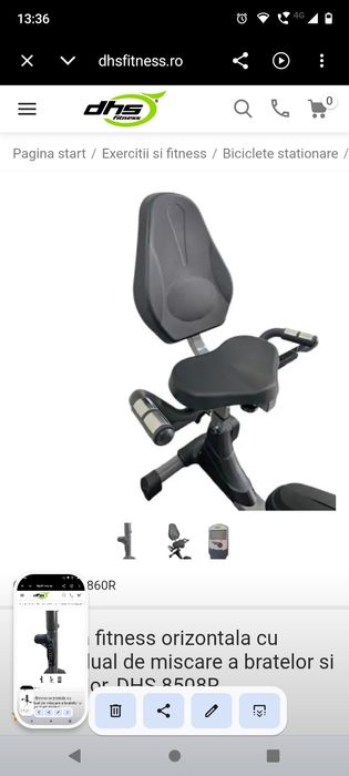 Bicicleta fitness orizontala DHS 8508R