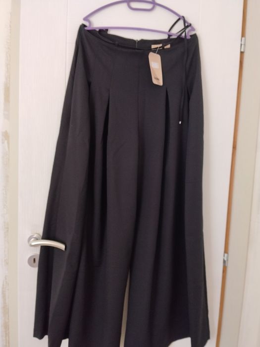 Панталони в черно и кафяво