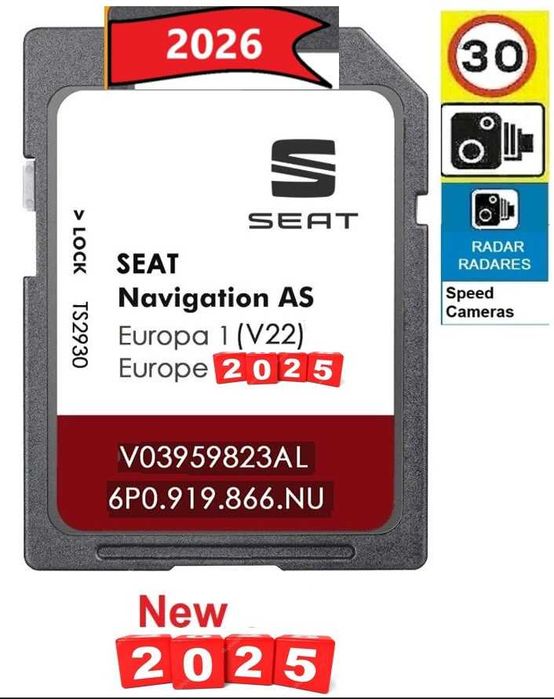 2026 карта за навигация SEAT Leon Ateca Toledo Сеат СД карта SD card