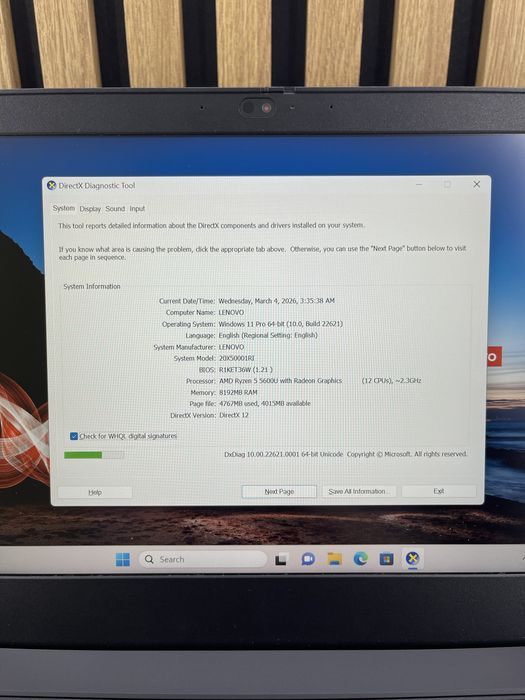 Lenovo Thinkpad L14 / AMD Ryzen 5 5600 8Gb ram 512Gb SSD #29471