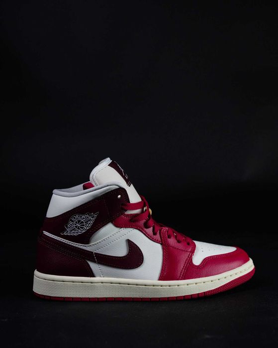 Jordan 1 Mid Red and White