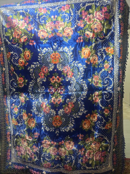 Албанский ковер, новый, материал шелк, синий. Размер 2.60×1.50