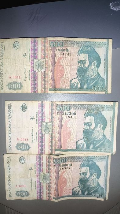 Bani vechi 500lei