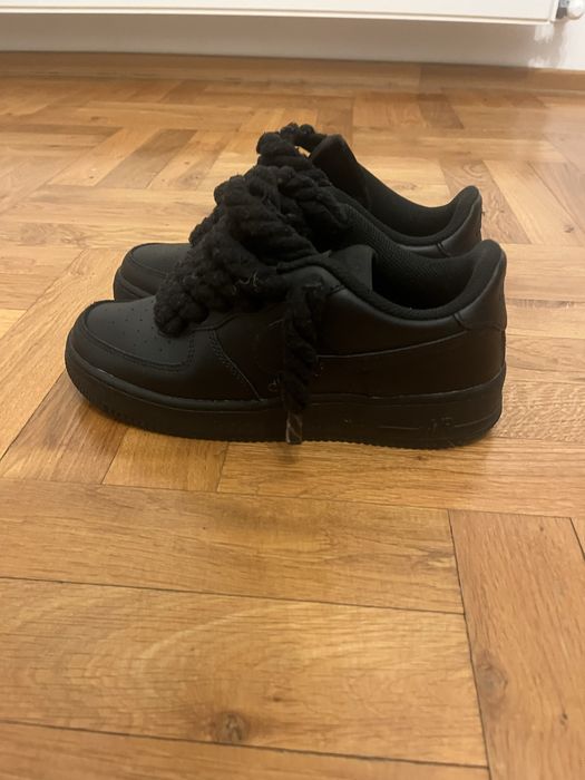 air force 1 black rope lace
