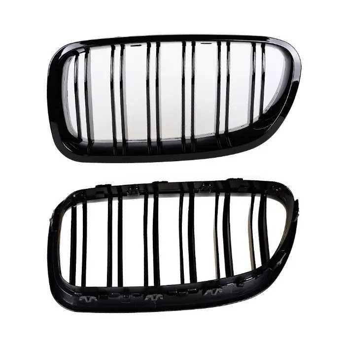 Grila, Nari Duble, Grile compatibil BMW Seria 5 F10,11 Negru Lucios