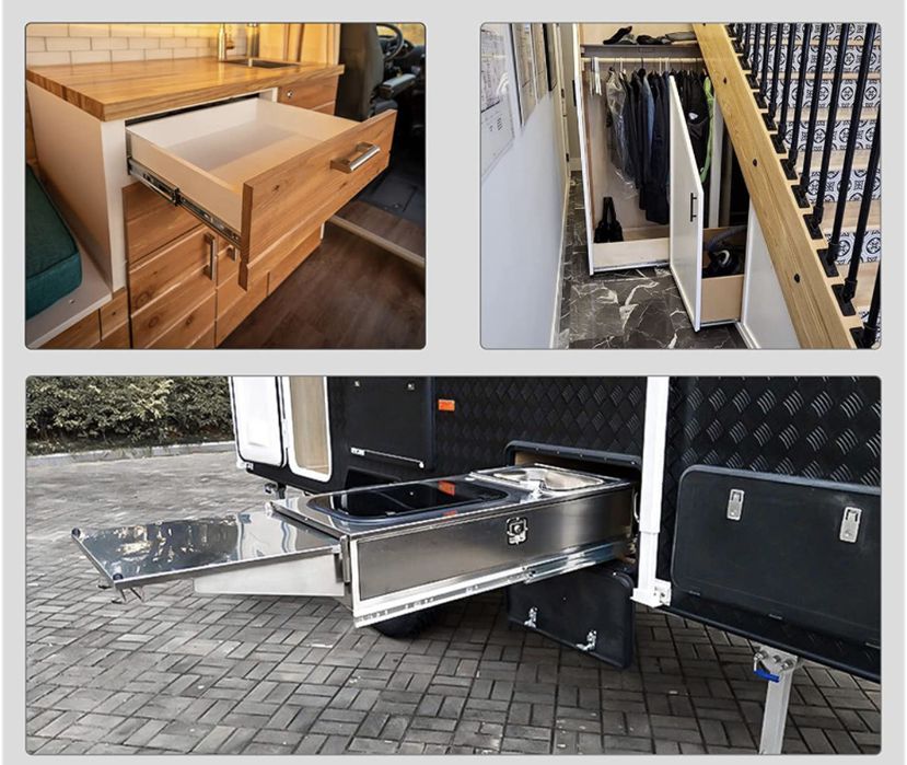 Телескопични водачи 950mm 120кг