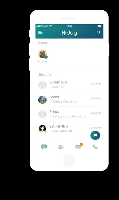 Клон Whatsapp, Telegram - " HIDDY" v. 2.3