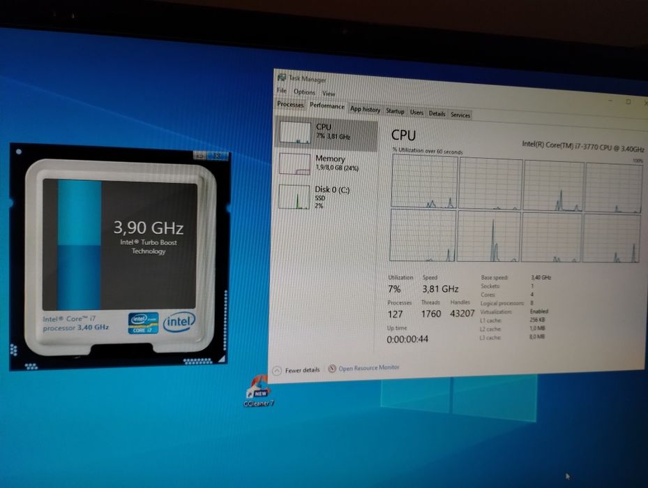 Procesor desktop CPU Intel I7 3770 Quad 3.9Ghz Turbo 4Cores 8Threads