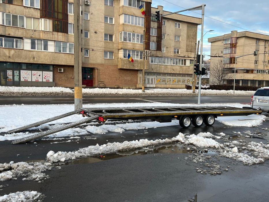 Platforma/remorca auto de 2 pozitii/masini de 8.5 M full aluminiu