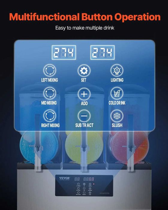 Машина за скрежина - 3х12л (36л) Професионална - 144 порции/час - НОВА