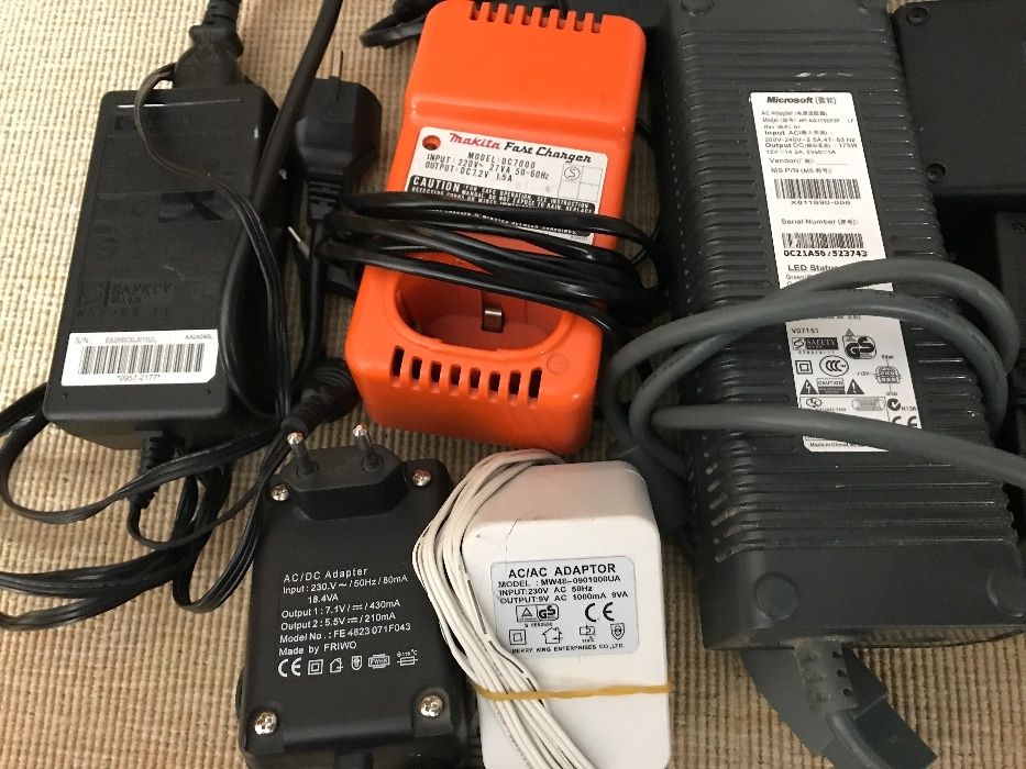 адаптери4.2V,5V,5.5V,6V,7.1V, 7.2V,9V,9.6V,12V,13V,15V,16V,20V,24V,32V