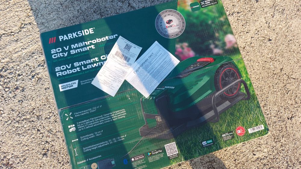 Чисто Нова Косачка Робот Parkside 250кв.м 20V Комлект