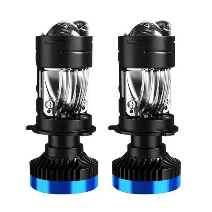 LED крушки H4 с лупи за фар 70W