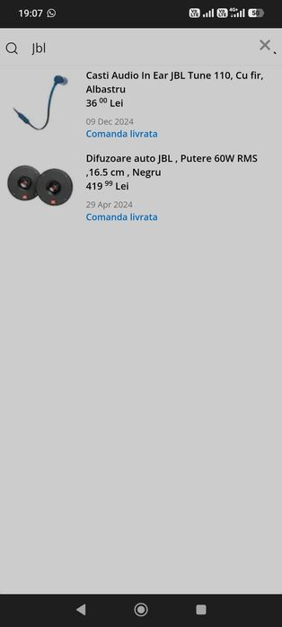 4 x difuzoare auto JBL  16,5 cm boxe