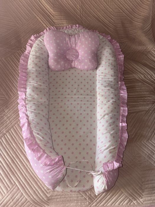 Детский кокон с подушкой