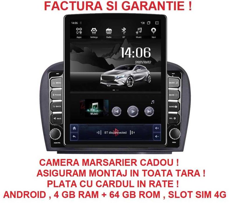 Navigatie Mercedes SL R230 din 2001 - 2011 Ecran TESLA 9.7 " 4GB RAM