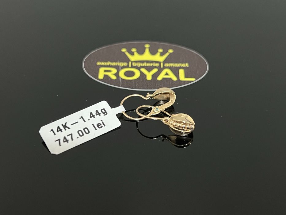 Bijuteria Royal CB : Cercei dama aur 14K 585   1,44 grame