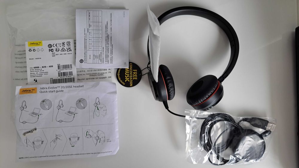 Casti cu microfon Jabra Evolve 20SE stereo