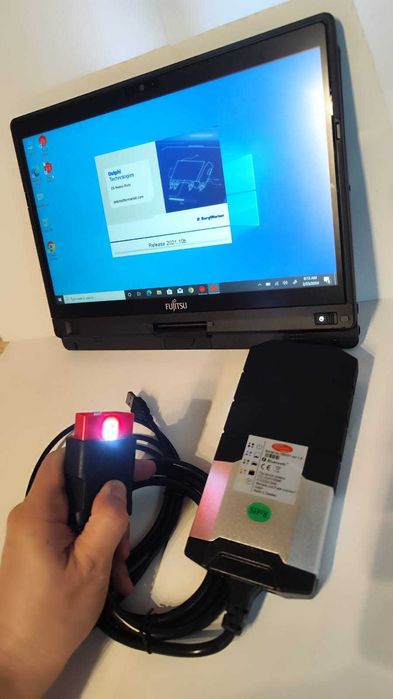 Tester auto Universal Delfi 12/24v + Laptop, Turisme si Camioane Full Activ diagnoza auto in limba romana, totul instalat si functional service auto