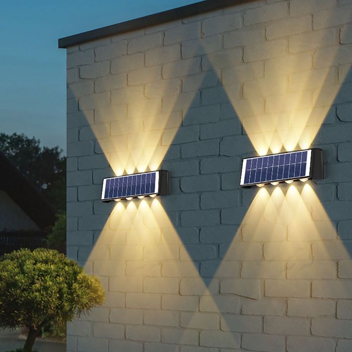 Aplica Exterior cu Panou Solar IP65, Lumina calda sau Lumina rece, 8W