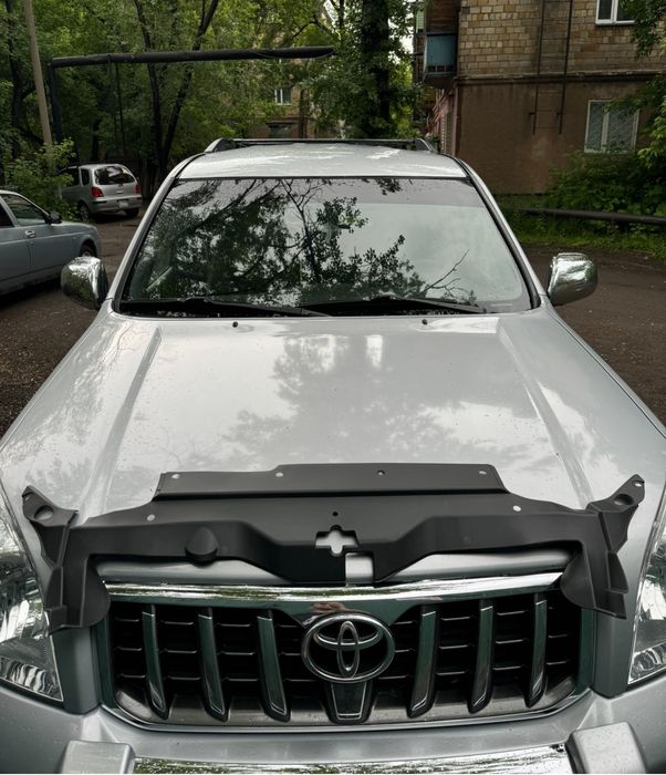 Губа прадо 120 клык на передний бампер уголок капота gx470 защита