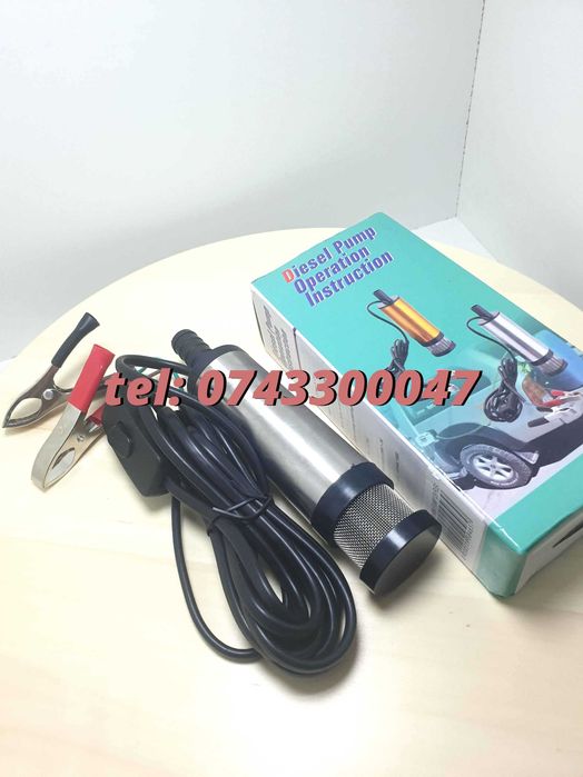Pompa Electrica Submersibila Pentru Transfer 12v Motorina Si Apa Ulei