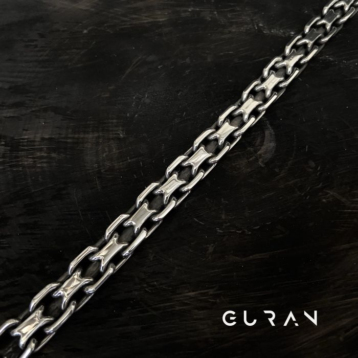 Браслет «Двойной якорь» 925*, 0-0-12