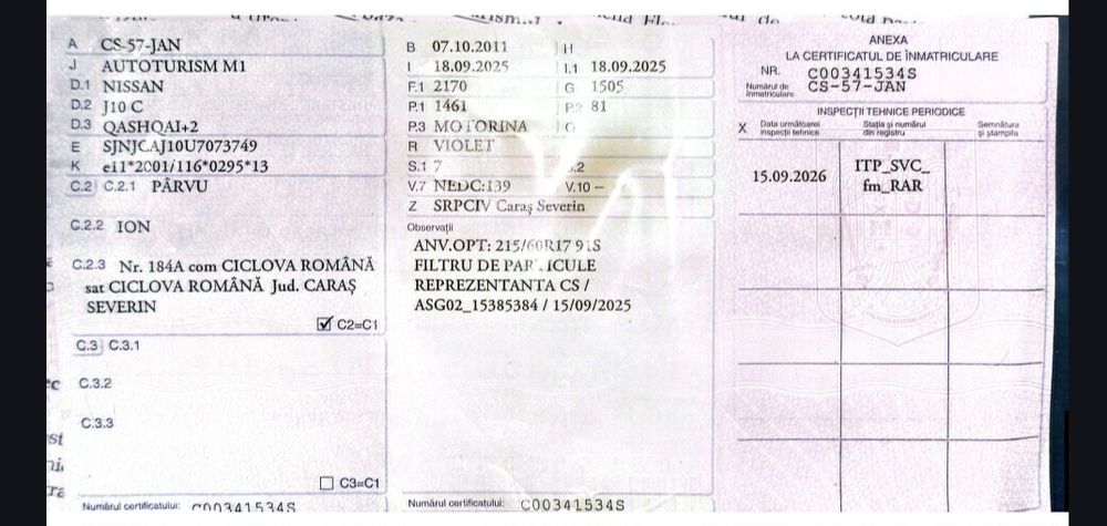 Vand Nissan Qashqhai 1,5 dci +2 ,7 locuri