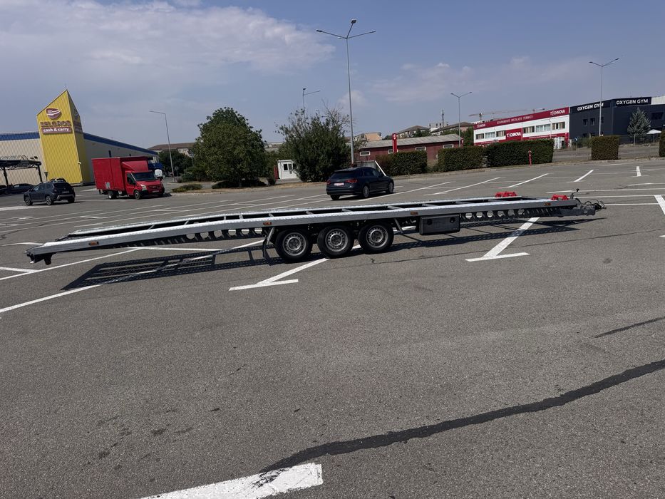 Trailer dublu 9m remorca 3,5t platforma auto