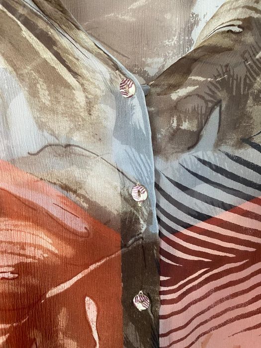 Копринена риза с принт,46