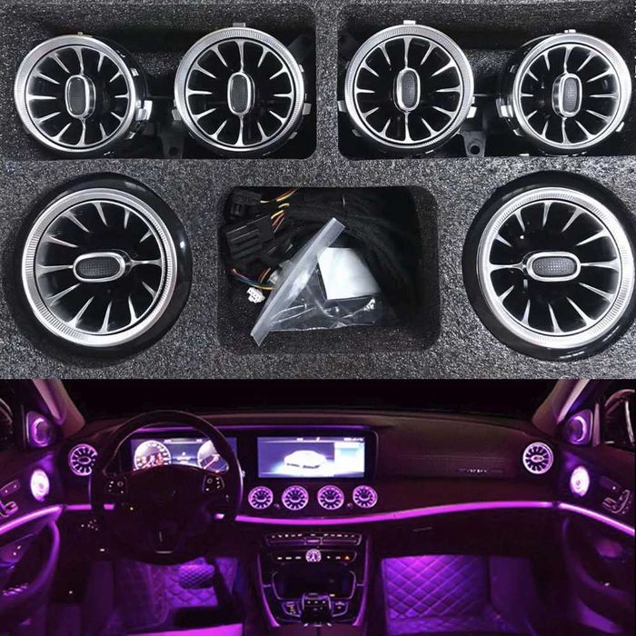 Grile ventilatie cu lumina ambientala Mercedes C E S  CLA GLE Class