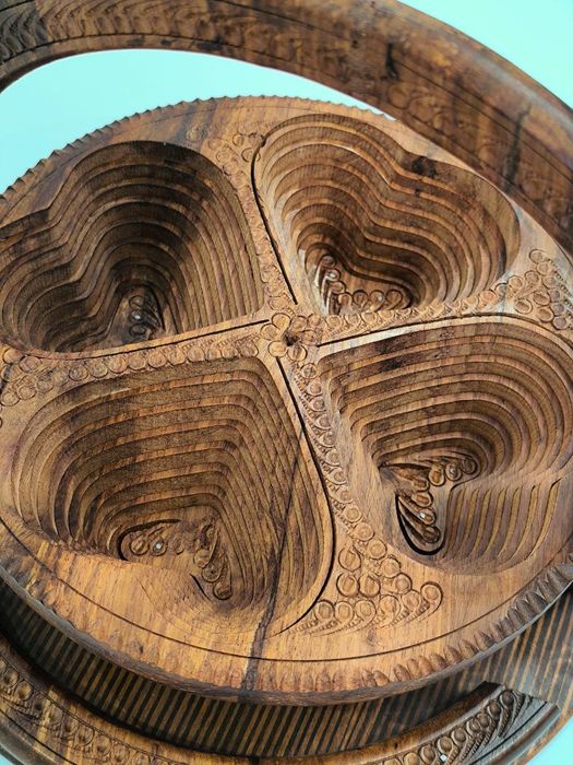 Складная деревянная корзина для сухофруктов, орехов или конфет