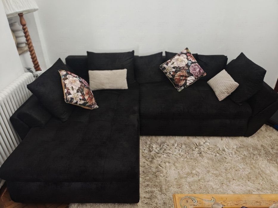 Colțar extensibil cu ladă depozitare  Dumonde Loana Antracit II