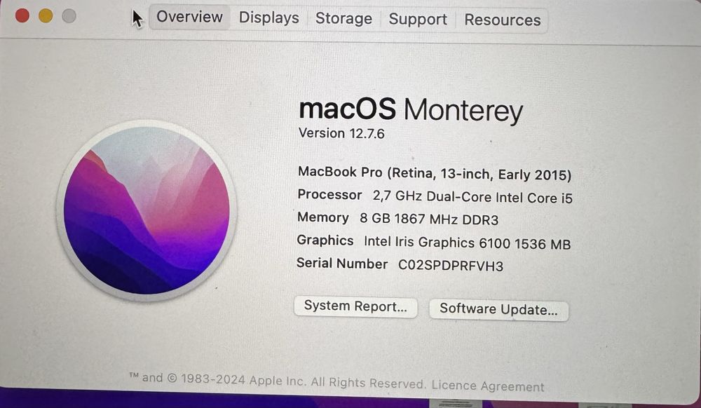 Macbook Pro 2015 version