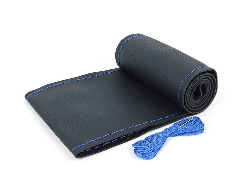 Husă pentru volan, cusută, din piele ecologică, 37-39 cm'